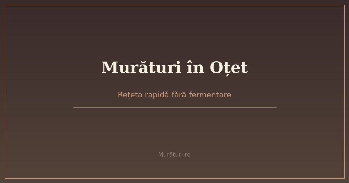 Murături asortate în oțet gata în câteva zile la borcan